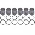 Fridayparts 6 Pcs Injector Sleeve With O-ring 227-2911 Compatible For Caterpillar Cat Engine C15 C7 3126 3126e 3126b Excavator