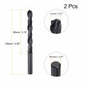 Uxcell 6542 High Speed Steel Straight Shank Twist Jobber Drill Bit Fully Ground Black Oxide Bits 9 4mm Diameter 125mm Total