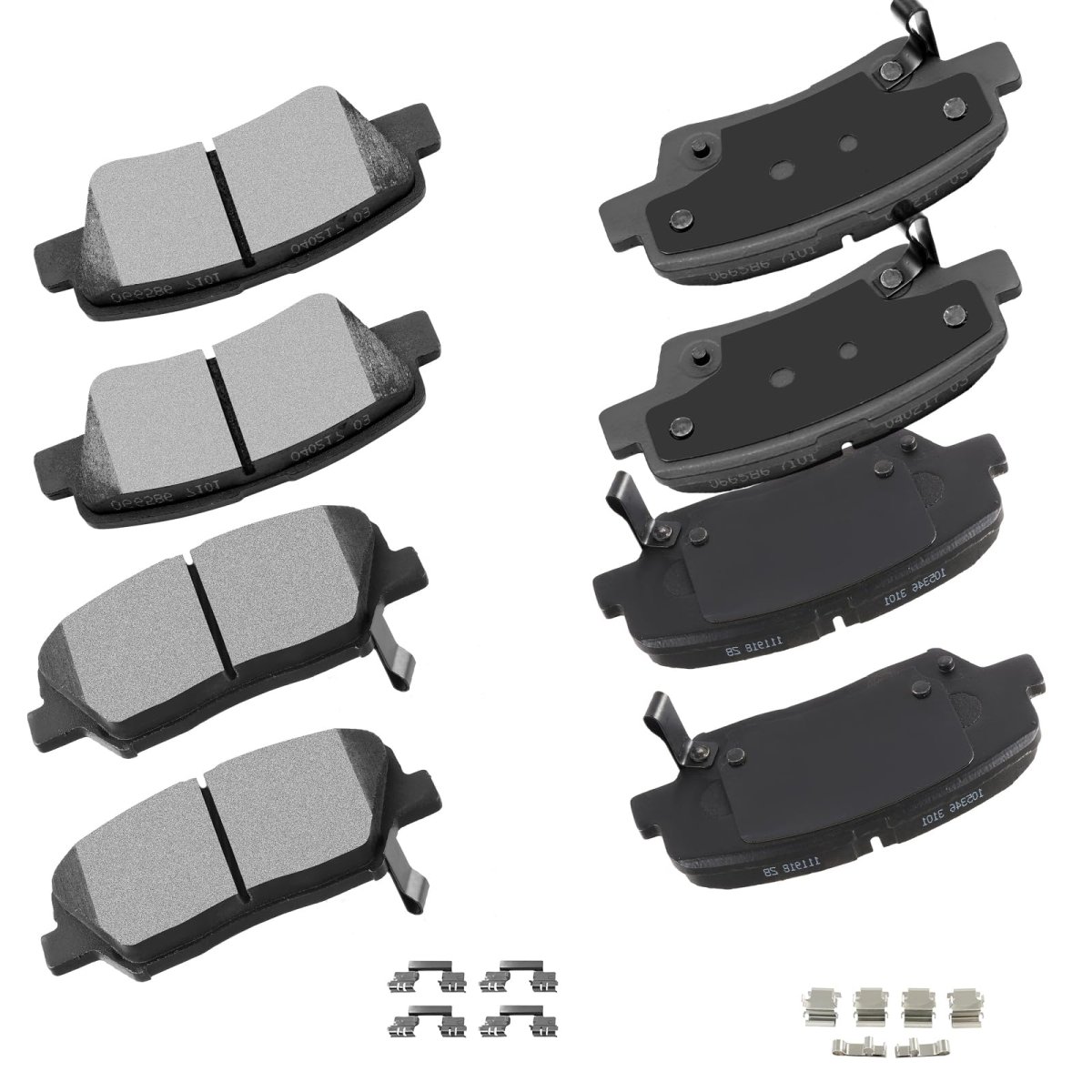 Front And Rear Disc Brake Pad Set D1432 D1445 For Hyundai Azera Limited 2016 2017 With Hardware