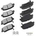 Front And Rear Disc Brake Pad Set D1432 D1445 For Hyundai Azera Limited 2016 2017 With Hardware