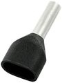 Morris 12785 Nylon Twin Insulated Ferrule Din Standard 16 Awg Wire Range 315-inch Pin Length Black 100-pack 