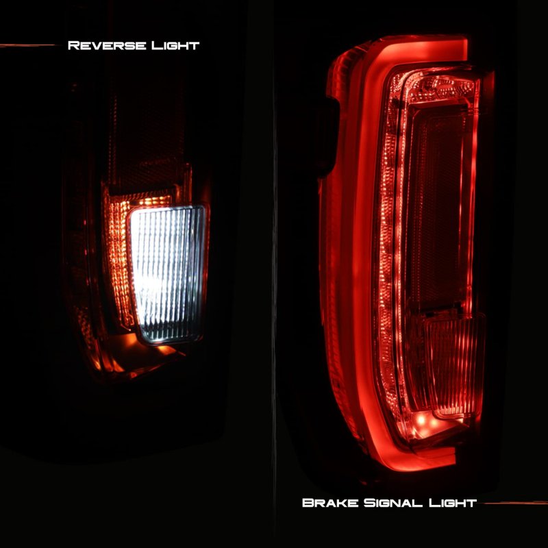 Driver Side Led Tail Light For 2019 2024 Gmc Sierra 1500 2500 Factory Model Only Red Clear Lens Black Housing Replacement