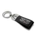Ipick Image Large Genuine Black Leather Loop Strap Key Chain Ford Mustang 5 0