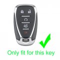 Kcpros 2pcs Rubber Silicone 5 Buttons Remote Smart Key Fob Cover Case Protector Keyless With Keychain For Chevrolet Traverse