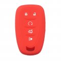Kcpros 2pcs Rubber Silicone 5 Buttons Remote Smart Key Fob Cover Case Protector Keyless With Keychain For Chevrolet Traverse