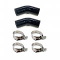 3 In Black Silicone Coupler 45 Degree Turbo Air Intake Intercooler Piping Ply Polyester Reinforced With T Bolt Clamps 2 Pack 