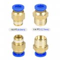 Uxcell Pneumatic Air Hose Tubing Compressor Tube 4mm 5 32 Id X 6mm 1 4 Od 10m 8ft Pipe Blue With 2 Type Connect Fittings