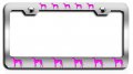 Greyhound Dogs Pets Chrome Metal License Plate Frame Tag Holder X3 