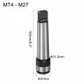 Uxcell Drill Chuck Adapter Mt4 To M27 M30 Taper Shank Sleeve Morse Threaded Arbor For Lathes And Presses