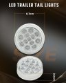 4 Pack 2 5in Round Led Marker Lights Amber Clear Lens Waterproof Trailer Tail For Truck Rv Bus Van And Heavy Duty Vehicle 12v