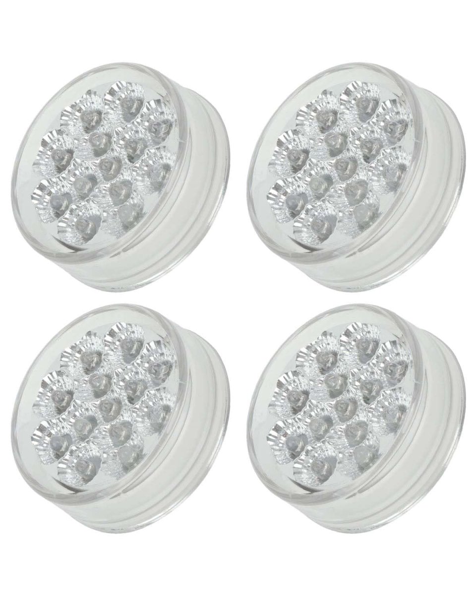 4 Pack 2 5in Round Led Marker Lights Amber Clear Lens Waterproof Trailer Tail For Truck Rv Bus Van And Heavy Duty Vehicle 12v