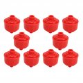 Disposable Spray Gun Filter 10pcs Paint Red Wear Resistant 1 4in Thread Plastic Whirlwind Air Line For Most Guns And Tools
