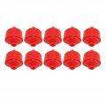 Disposable Spray Gun Filter 10pcs Paint Red Wear Resistant 1 4in Thread Plastic Whirlwind Air Line For Most Guns And Tools
