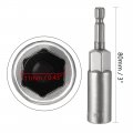 Uxcell 3 Pcs 1 4 Quick-change Hex Shank 11mm Nut Setter Driver Drill Bit 80mm Length Metric No-magnetic