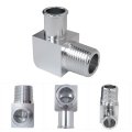 90 Degrees Heater Hose Fitting Chrome Intake Manifold Connector 5 8 To 1 2 In Npt Right Angle
