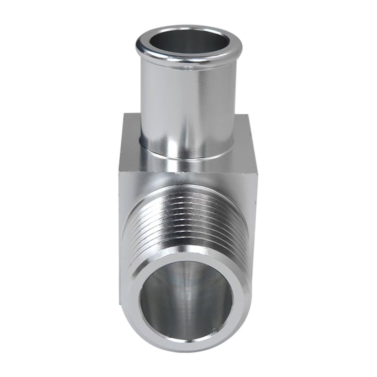 90 Degrees Heater Hose Fitting Chrome Intake Manifold Connector 5 8 To 1 2 In Npt Right Angle