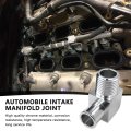 90 Degrees Heater Hose Fitting Chrome Intake Manifold Connector 5 8 To 1 2 In Npt Right Angle