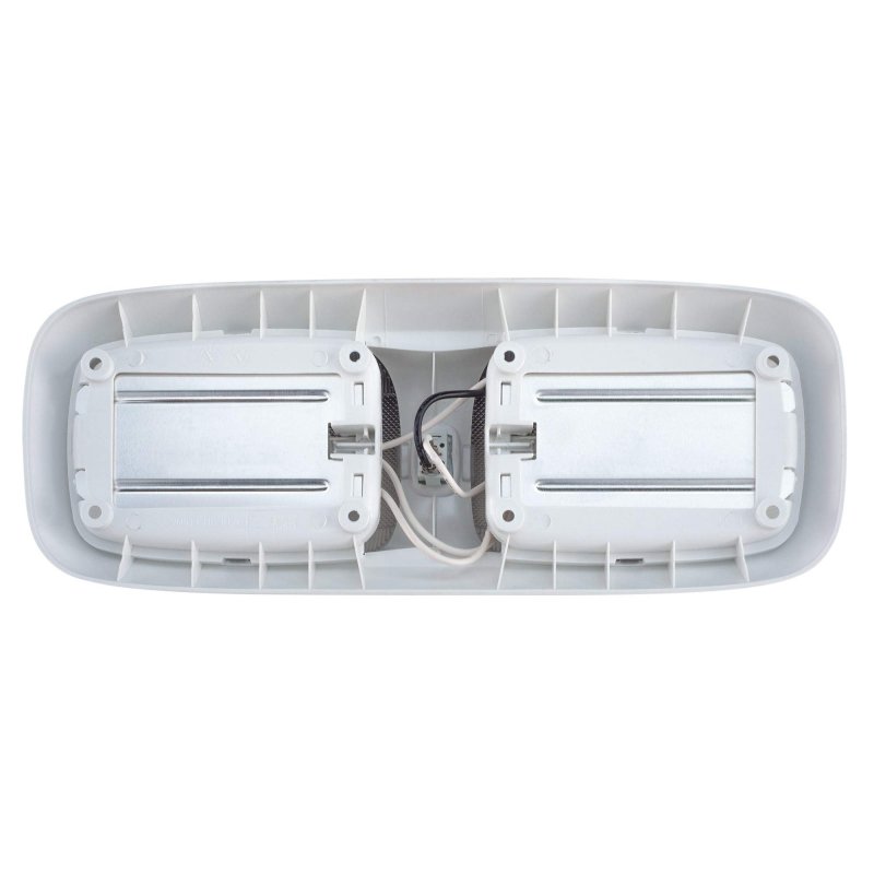 Rv 12v Led Double Dome Lighting Fixture With Switch Warm White 3200k Interior Lights Clear Lens And Housing 12 25 X 5 2 In 1