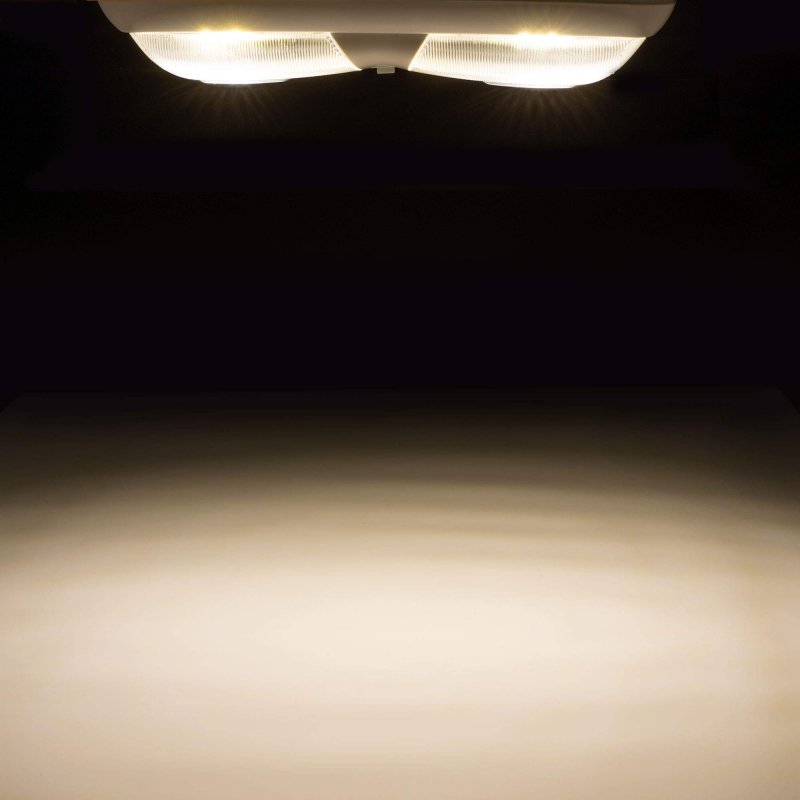 Rv 12v Led Double Dome Lighting Fixture With Switch Warm White 3200k Interior Lights Clear Lens And Housing 12 25 X 5 2 In 1