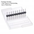 Uxcell Micro Pcb Drill Bit Set 1 8 Shank 6mm Solid Tungsten Carbide Cnc Engraving Print Circuit Board Bits Rotary Tool 10pcs