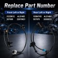 4pcs Abs Wheel Speed Sensor Set Front Rear Left Right For Chevy Silverado 1500 Avalanche Suburban Tahoe Gmc Sierra Yukon Xl