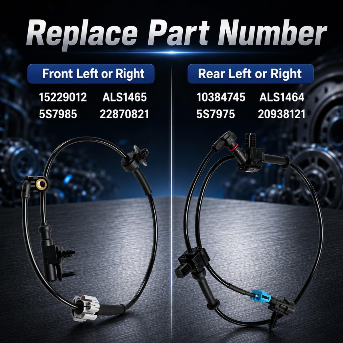 4pcs Abs Wheel Speed Sensor Set Front Rear Left Right For Chevy Silverado 1500 Avalanche Suburban Tahoe Gmc Sierra Yukon Xl