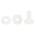 300 Pieces Nylon Hex Bolt Set M3 X 6mm Plastic Full Threaded Screws Nuts And Flat Washers For Electronics Machinery Industrial 
