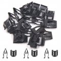 Uxcell 20 Pcs Black Car Interior Front Dashboard Center Dash Console Trim Metal Retainer