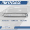 Auto Dynasty 3d Led Bar Chrome Housing 3rd Third Rear Center High Mount Brake Light Stop Lamp Compatible With Jeep Commander