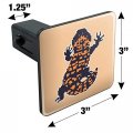 Gila Monster Pixel Lizard Tow Trailer Hitch Cover Plug Insert For 1 25 In Receivers Heavy Duty Black Abs Plastic With Uv