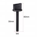 Uxcell M4 X 30mm Thumb Screw Bolt With T Nut Hand Driven Spade Nylon Plastic Screws Metric Thread For Rc Model Aircraft 4 Pcs
