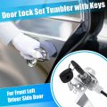 X Autohaux 1 Set Front Left Side Door Lock Cylinder Cable With 2 Keys For Honda Civic 4-door 2006 2007 2008 2009 2010 2011