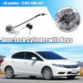 X Autohaux 1 Set Front Left Side Door Lock Cylinder Cable With 2 Keys For Honda Civic 4-door 2006 2007 2008 2009 2010 2011