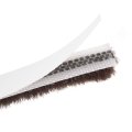 Weather Stripping Brush 20ft L X 28 W 0 24 H Self-adhesive Seal Weatherstrip Sweep Brown For Door Window 