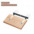 Uxcell 2pcs Floating Shelf Bracket 16 Inch Wall Mounting Blind Support Hidden For Wood Shelves Black