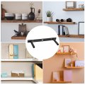 Uxcell 2pcs Floating Shelf Bracket 16 Inch Wall Mounting Blind Support Hidden For Wood Shelves Black
