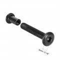 Uxcell Screw Post Fit For 5 16 8mm Hole Dia Male M6x40mm Binding Bolts Leather Fastener Carbon Steel Black 10 Sets