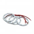 Uxcell 4pcs 12v White 80mm 24 Led Ring Light Lamp For Car Automobile