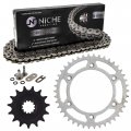 Niche Drive Sprocket Chain Combo For Husaberg Fs450e Front 15 Rear 42 Tooth 520v O-ring 120 Links