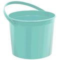 Party Perfect Plain Favour Bucket Robins Egg Blue Plastic 6 