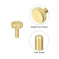 Uxcell Knurled Thumb Screws M4x12mm Flat Brass Bolts Grip Knobs Fasteners For Pc Electronic Mechanical 10pcs