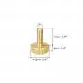 Uxcell Knurled Thumb Screws M4x12mm Flat Brass Bolts Grip Knobs Fasteners For Pc Electronic Mechanical 10pcs