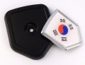 Korea South Flag Car Truck Black Shield Grill Badge Grille Chrome Emblem 2 6 X 3 1