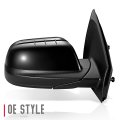 Fo1321455 Factory Style Passenger Right Side Mirror Manual Folding Power Adjust Heated Glass Blind Spot Puddle Light Compatible