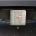 Just Be Awesome Never Give Up Passion Love Inspirational Tow Trailer Hitch Cover Plug Insert