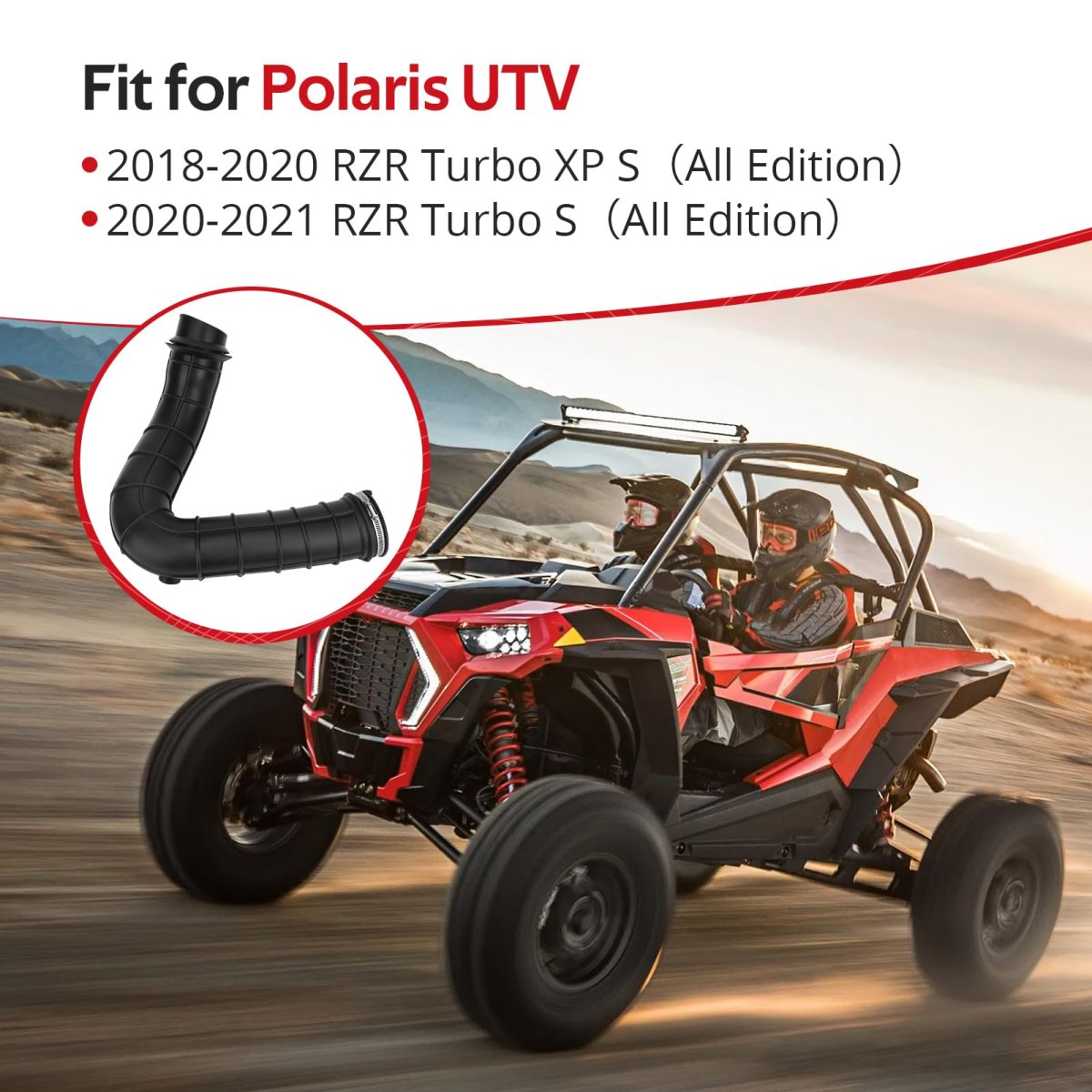 Airbox Hose In For Polaris Rzr Turbo Xp S 2018 2020 And 2021 Model Includes Clamp