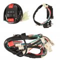 Trkimal Quad Wire Harness Complete Electrics 6 Pole Stator Coil Cdi Wiring Solenoid Relay Spark Plug For 4 Stroke Atv 50cc 70cc