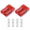 2 Set 50a Battery Quick Connector Kit Car Trailer Plug Connect Disconnect Red 