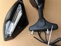 Hk Moto- Integrated Led Turn Signals Side Mirrors Fit For Universal Bike Gloss Black