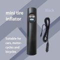 Usonline911 Portable Air Compressor Mini Tyre Inflator Electric Tire Pump For Car Bicycle Rechargeable With Led Light Black